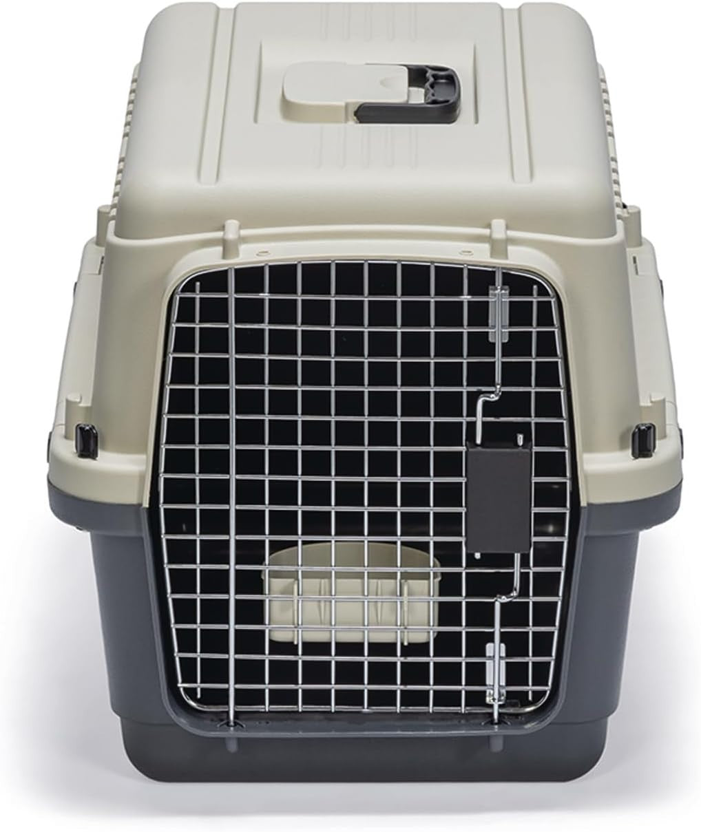 Lockable Front-Load Pet Travel Crate IATA Approved 61x40x40cm Portable