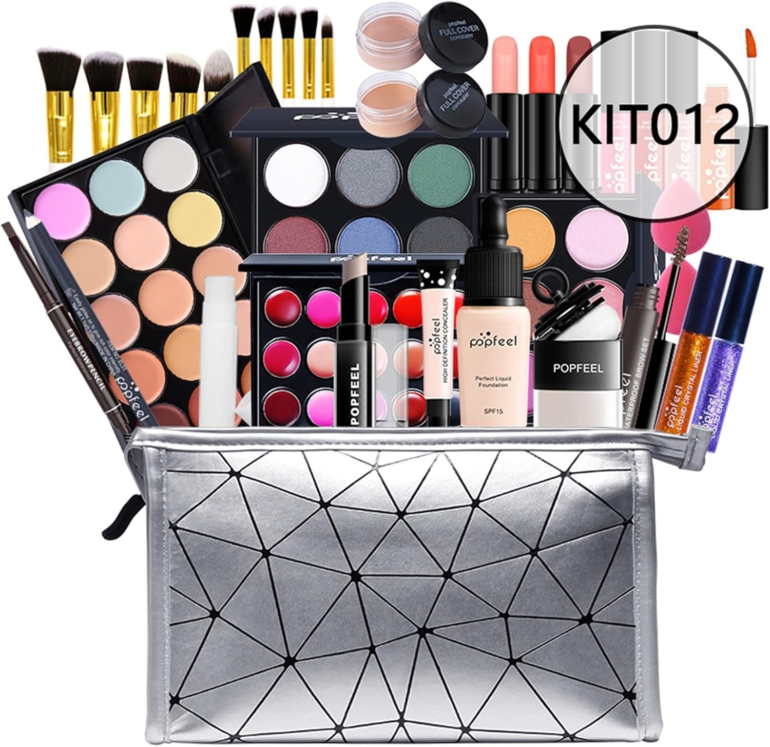 Pro Makeup Kit 7‑Piece Full Face Set – Eyeshadow, Concealer & Brushes
