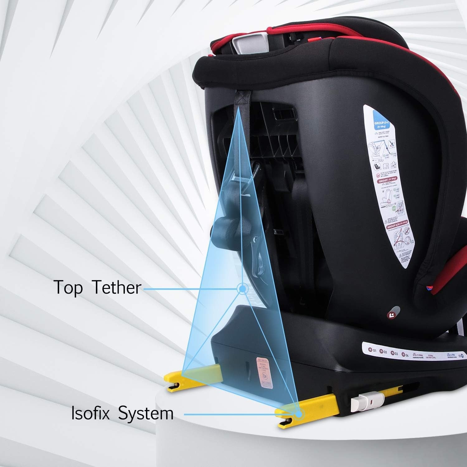 360° Swivel ISOFIX Child Car Seat Group 0+/1/2/3 0–36kg All