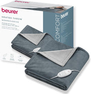 Electric Heated Throw Blanket 6 Heat Settings Auto Shut Off Soft Fleece