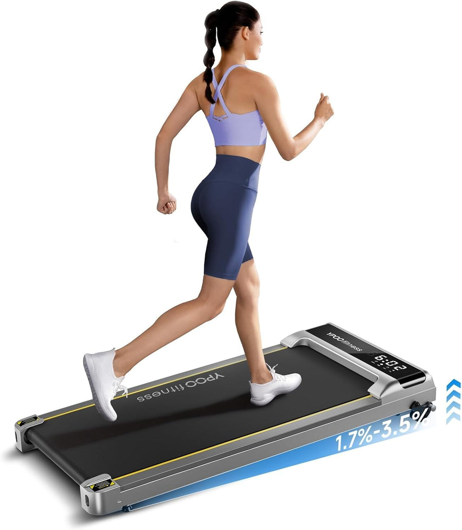 Compact Under Desk Treadmill 2.5HP Incline Quiet Home Office Fitness