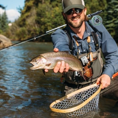 Fly Fishing Combo 9ft Carbon Rod & Reel Kit with Case & Flies – Black