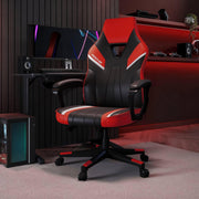 High Back Ergonomic Gaming Chair Wide Seat Adjustable Red
