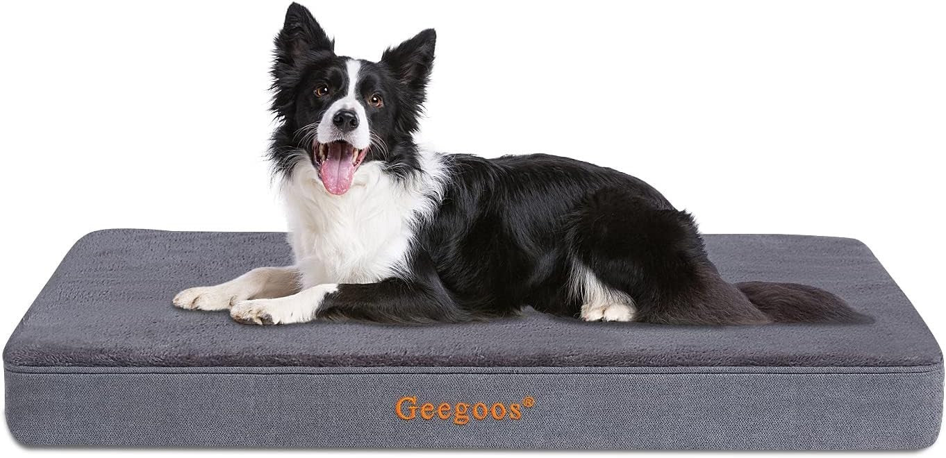 Large Orthopedic Dog Bed 89x55x7cm Memory Foam Washable