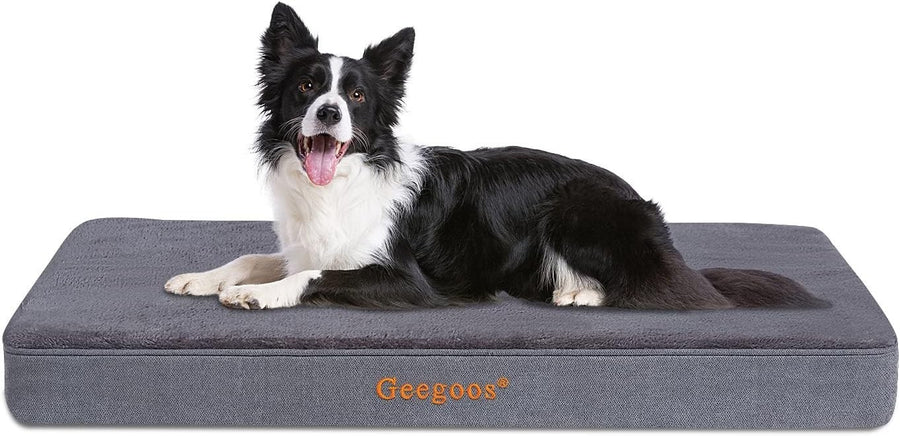 Large Orthopedic Dog Bed 89x55x7cm Memory Foam Washable
