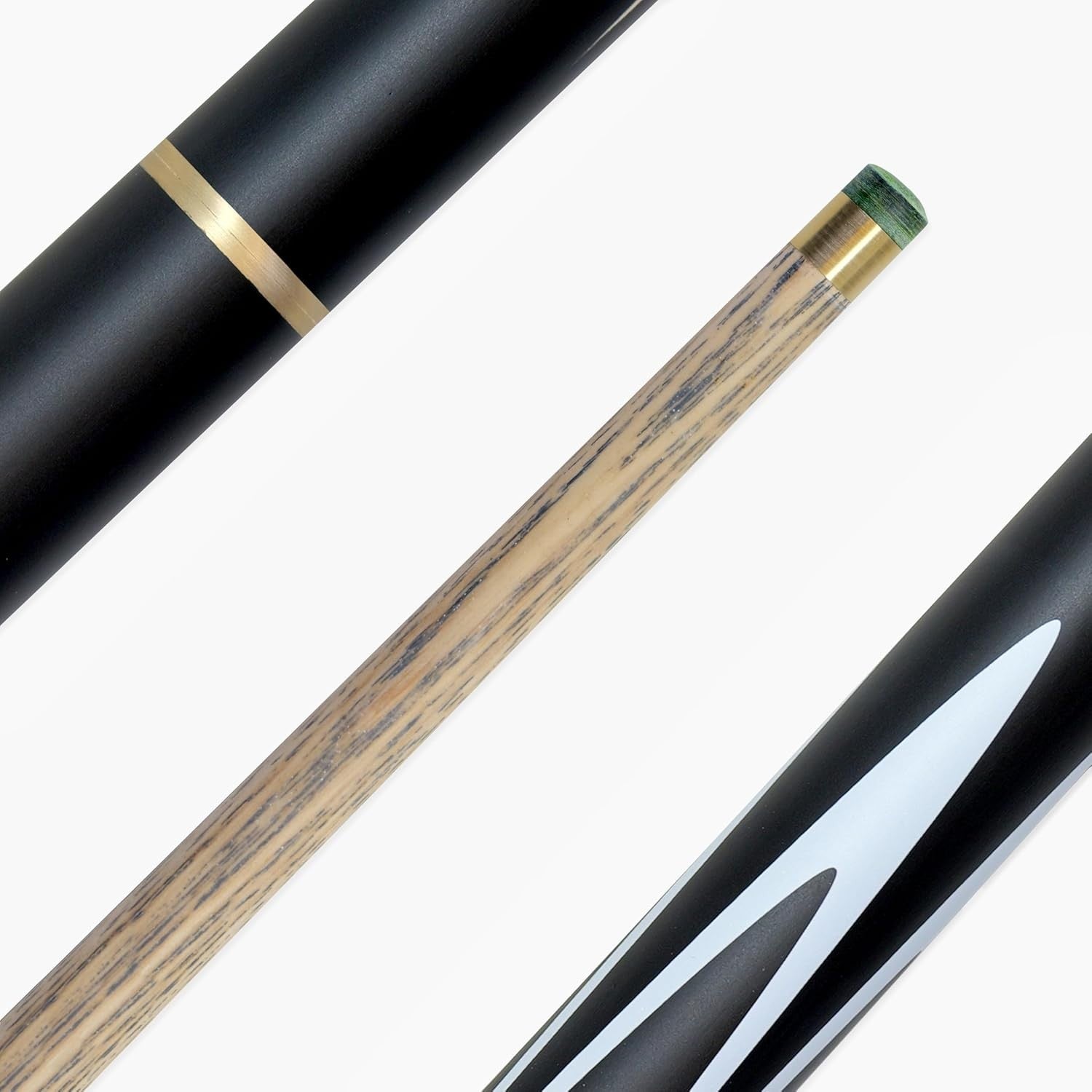 57in 3/4 Joint Ash Snooker Pool Cue 9.5mm Layered Tip Extension