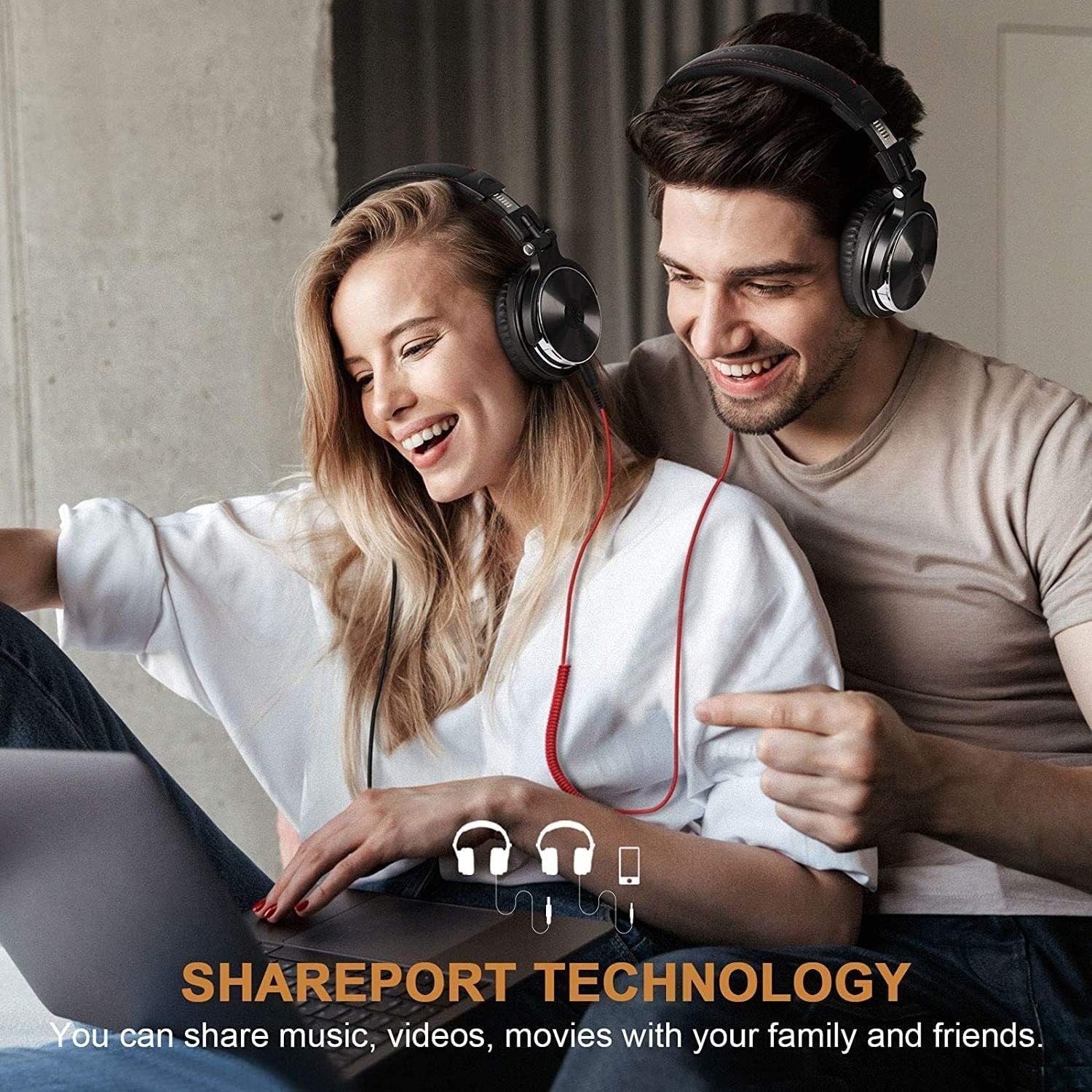 Studio Over Ear Headphones Hi-Fi 50mm Driver Wired DJ Monitoring
