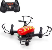 RC Fire Drone for Kids 12 cm LED Lights Headless Mode 360° Flip