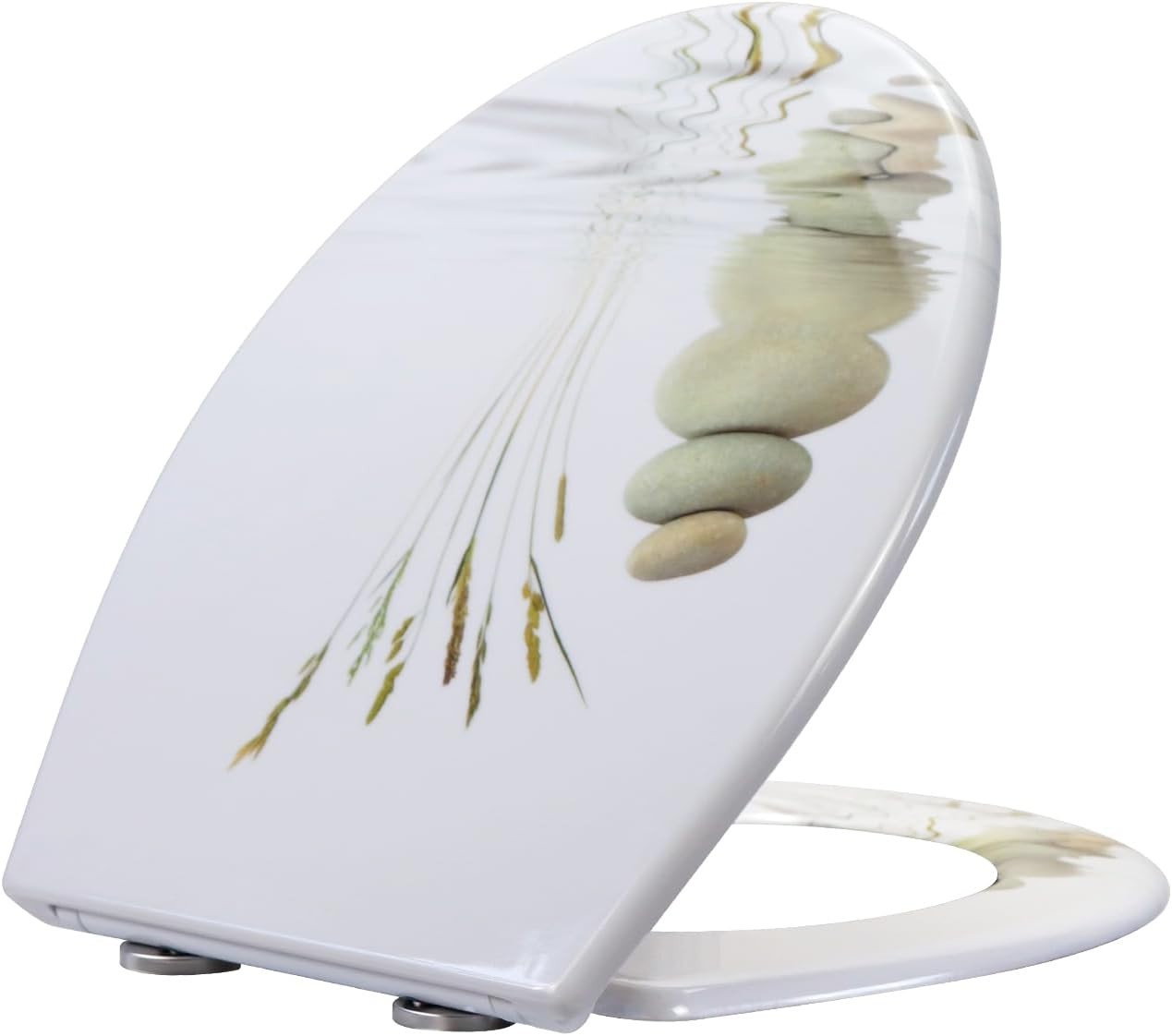 Colourful Pattern Soft Close Toilet Seat Quick Release Top-Fix 45x37cm