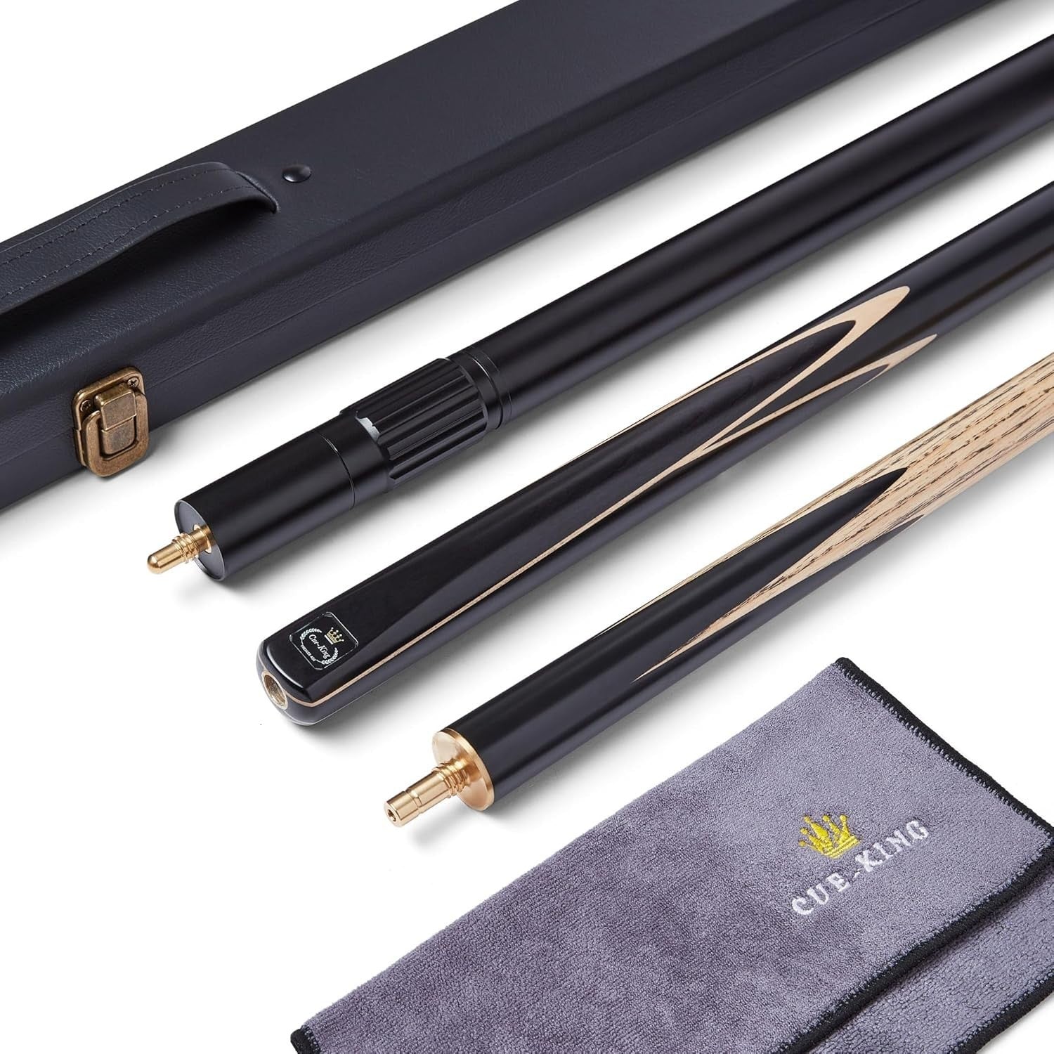 Handmade 57in Snooker Pool Cue 19oz 3/4 Joint 9.5mm Tip Case