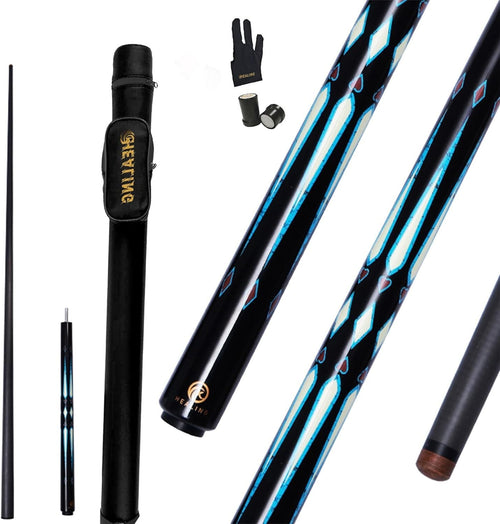 Carbon Fiber Pool Cue 57in 10.5mm Tip 3/4 Joint Pro Control