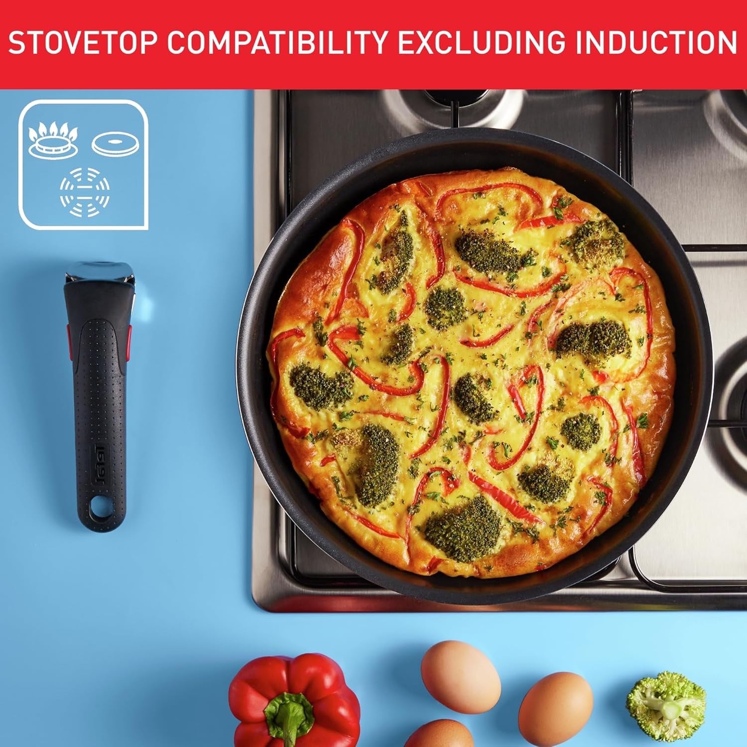 7pcs Non Stick Saucepan Set 16/18/20cm with Lids & Removable Handle Easy Clean