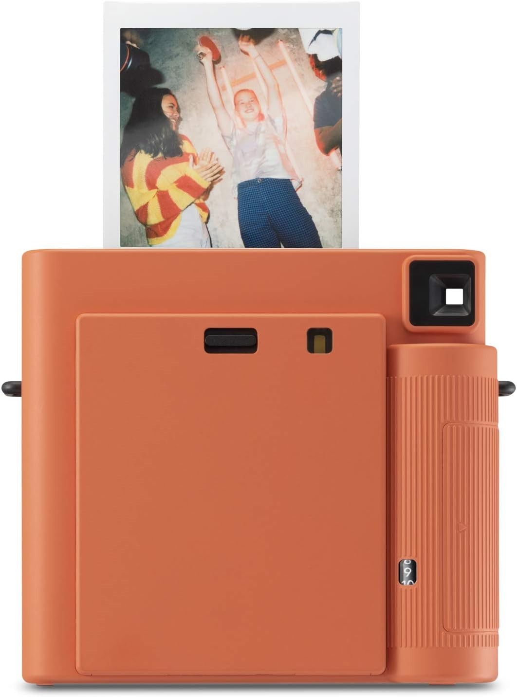 Square Instant Camera Orange 10 Shot Film Selfie Mode Auto Exposure
