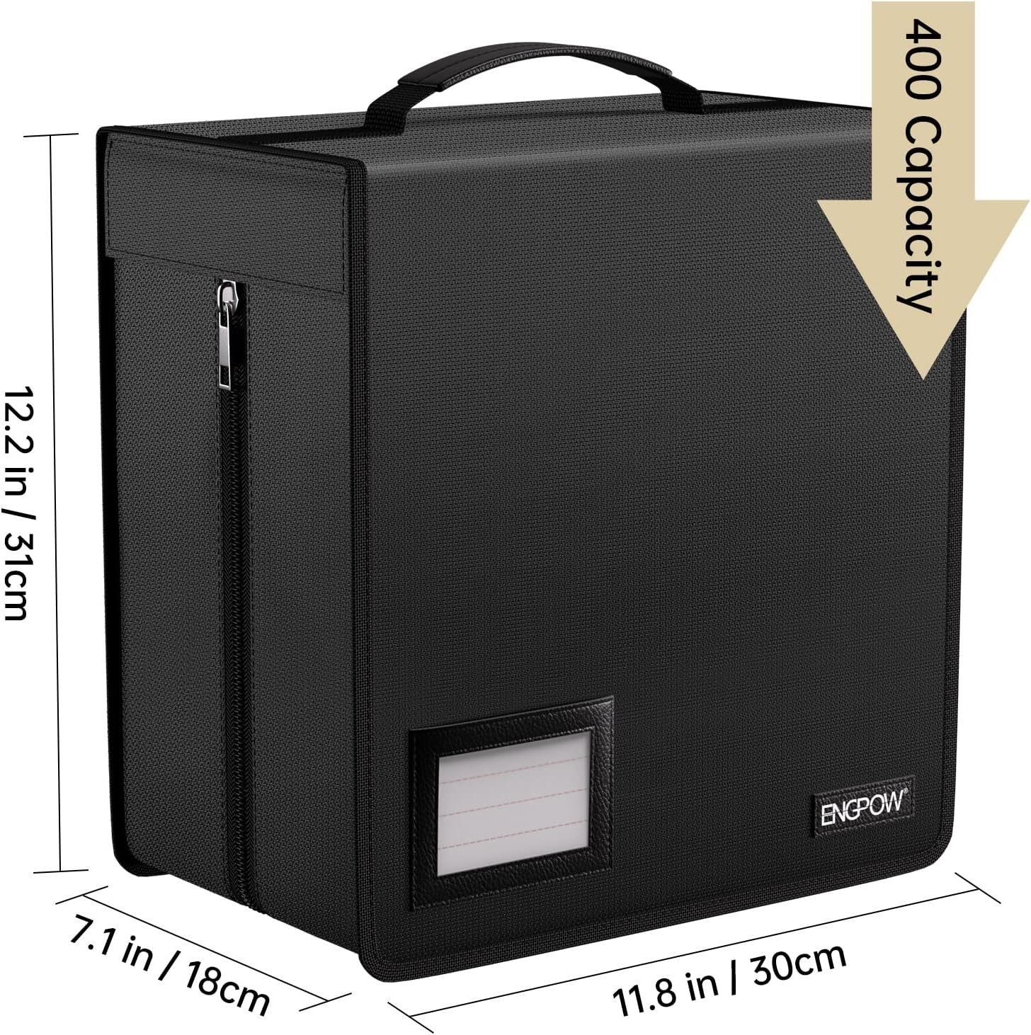 400 CD DVD Storage Wallet Fireproof Waterproof Disc Organizer Case