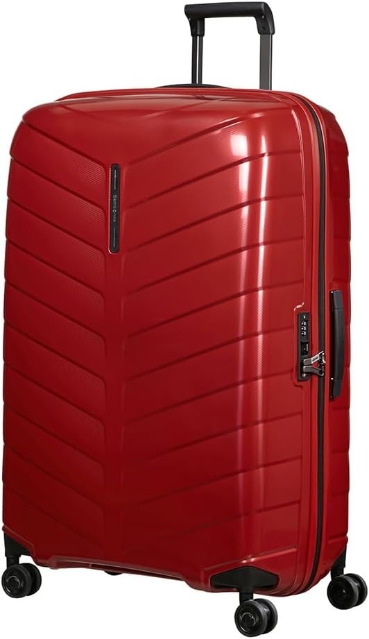 Extra Large Hard Shell Suitcase 81cm Lightweight Spinner 120L Red