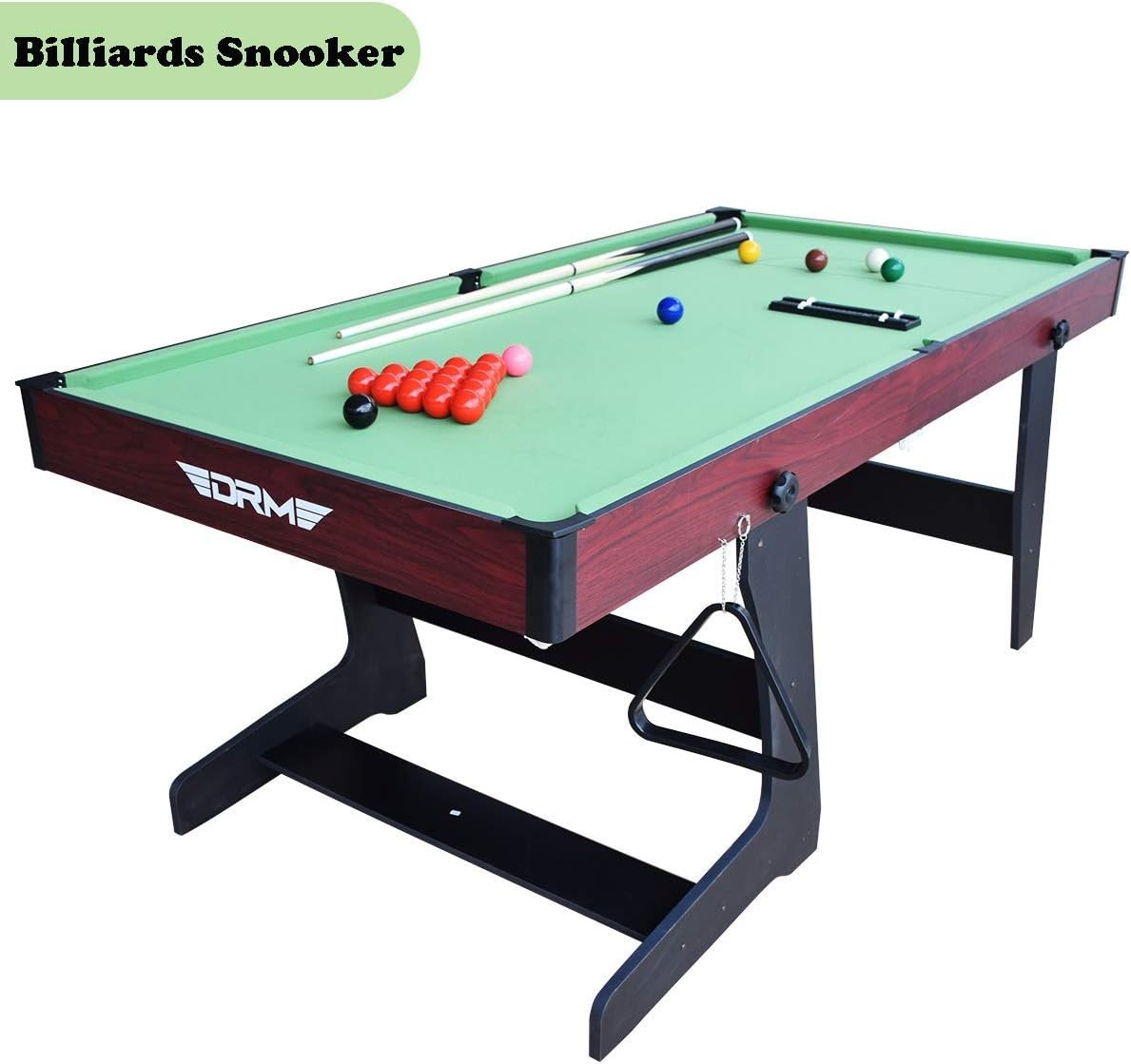6FT Folding Snooker Pool Table Set Space Saving Billiards w Accessories