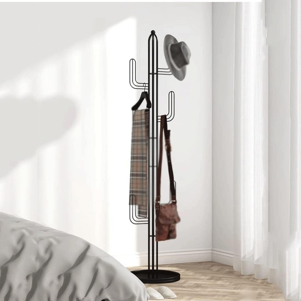 Modern Cactus Coat Rack Stand 6 Hooks | Green Freestanding Clothes & Hat Tree