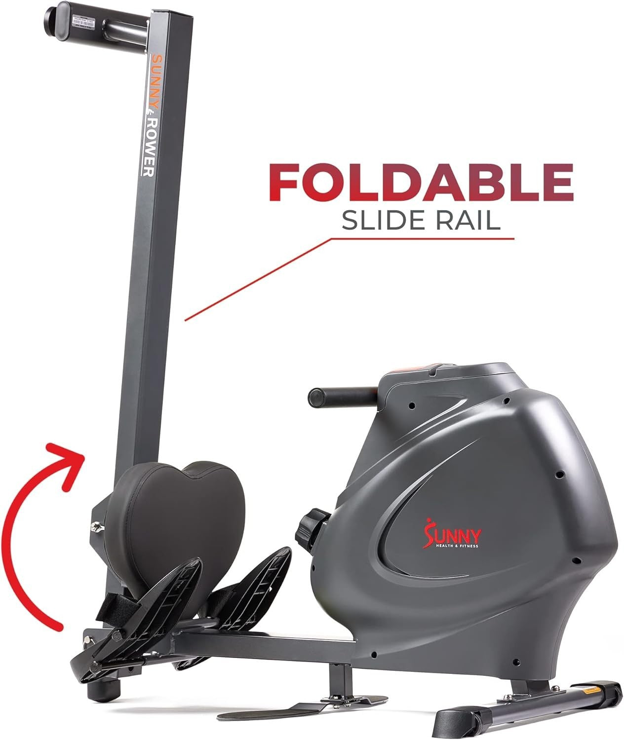 Premium Magnetic Rowing Machine 16-Level Foldable Rower LCD App Holder 129KG
