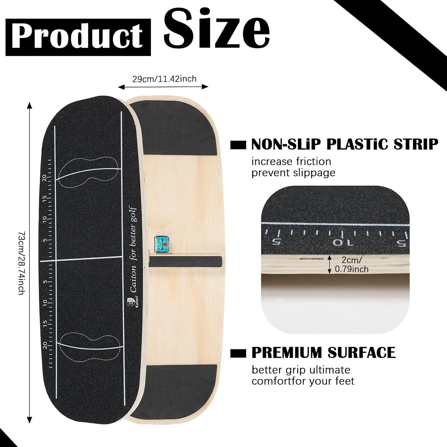Golf Balance Board Swing Trainer Weight Shift Plate Aid