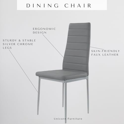 100cm Round Glass Dining Table Set 4 Seater Modern Kitchen & Dining Room