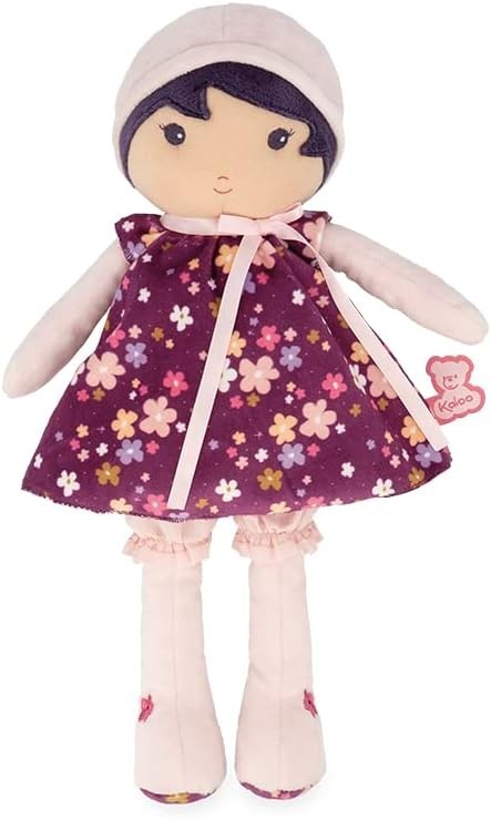 32cm Soft Fabric Baby Doll Floral Dress Plush First Doll Newborn Gift