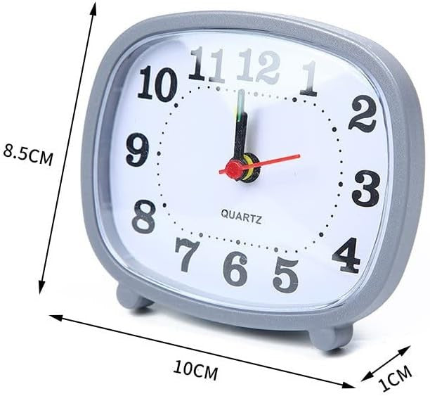 Silent Alarm Clock Non Ticking Large Display Night Light Snooze Bedside