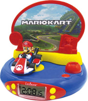 Kids Racing Game Projector Alarm Clock Night Light Sound Effects Battery