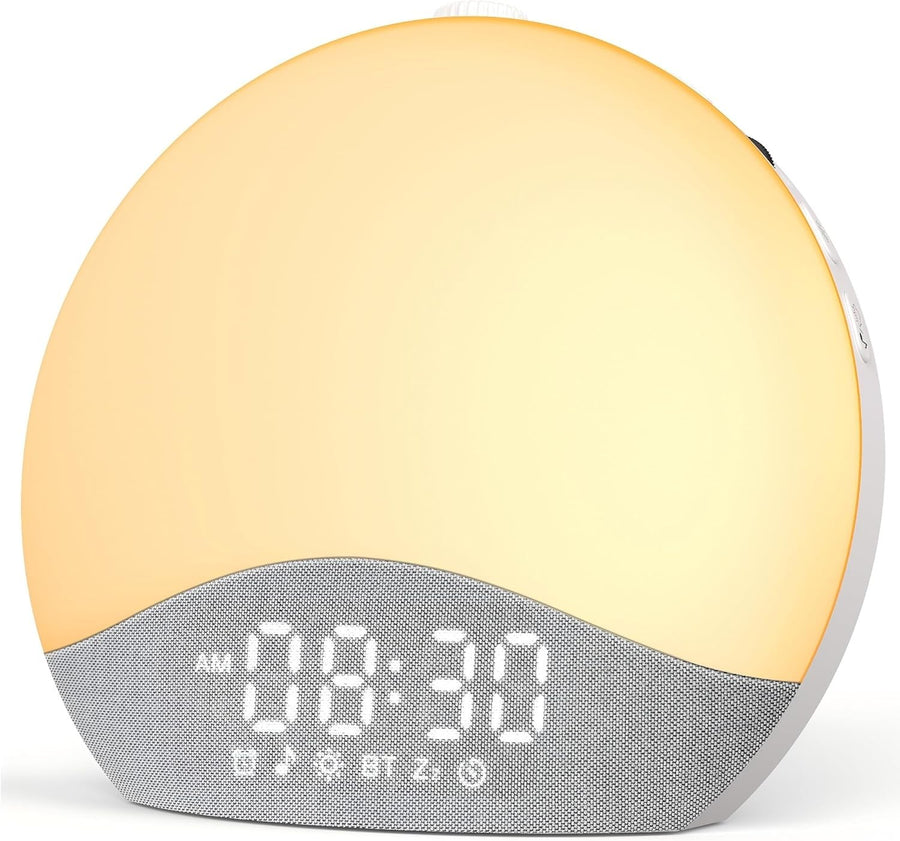Sunrise Alarm Clock Wake Up Light White Noise Bluetooth Night Lamp