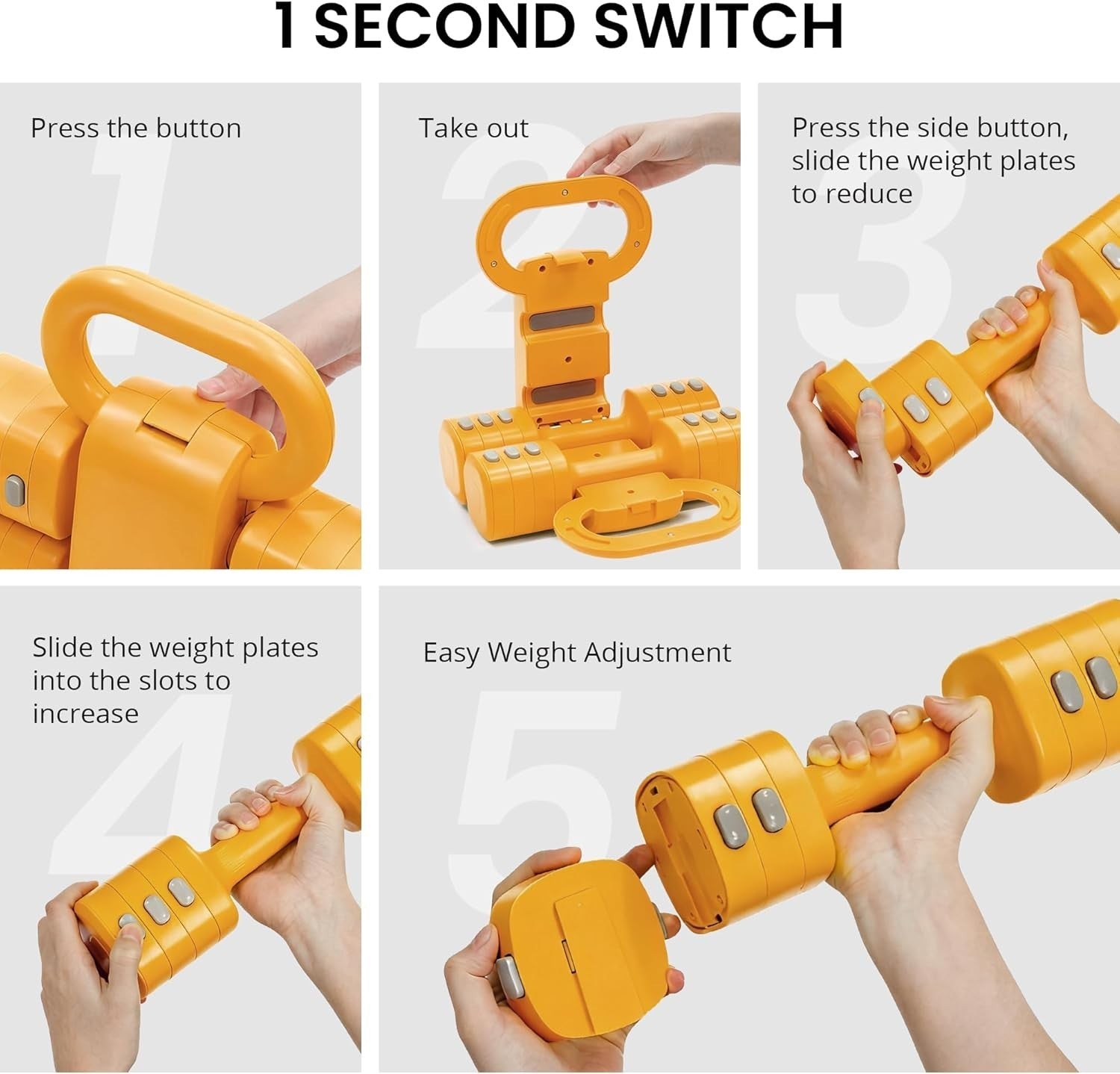 2-in-1 Adjustable Dumbbell Kettlebell Set Quick Change 2.2–5.5lb
