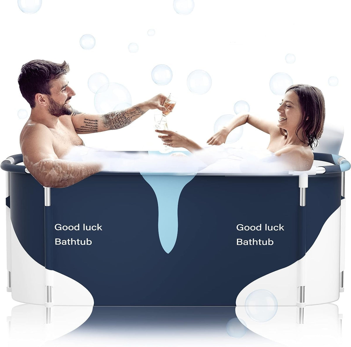 140cm Extra Large Foldable Portable Bathtub – Adult & Family SPA Soaking Tub