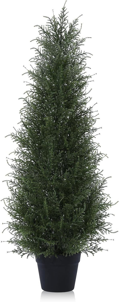 90cm Artificial Cypress Tree in Nursery Pot UV Resistant Outdoor Indoor Decor