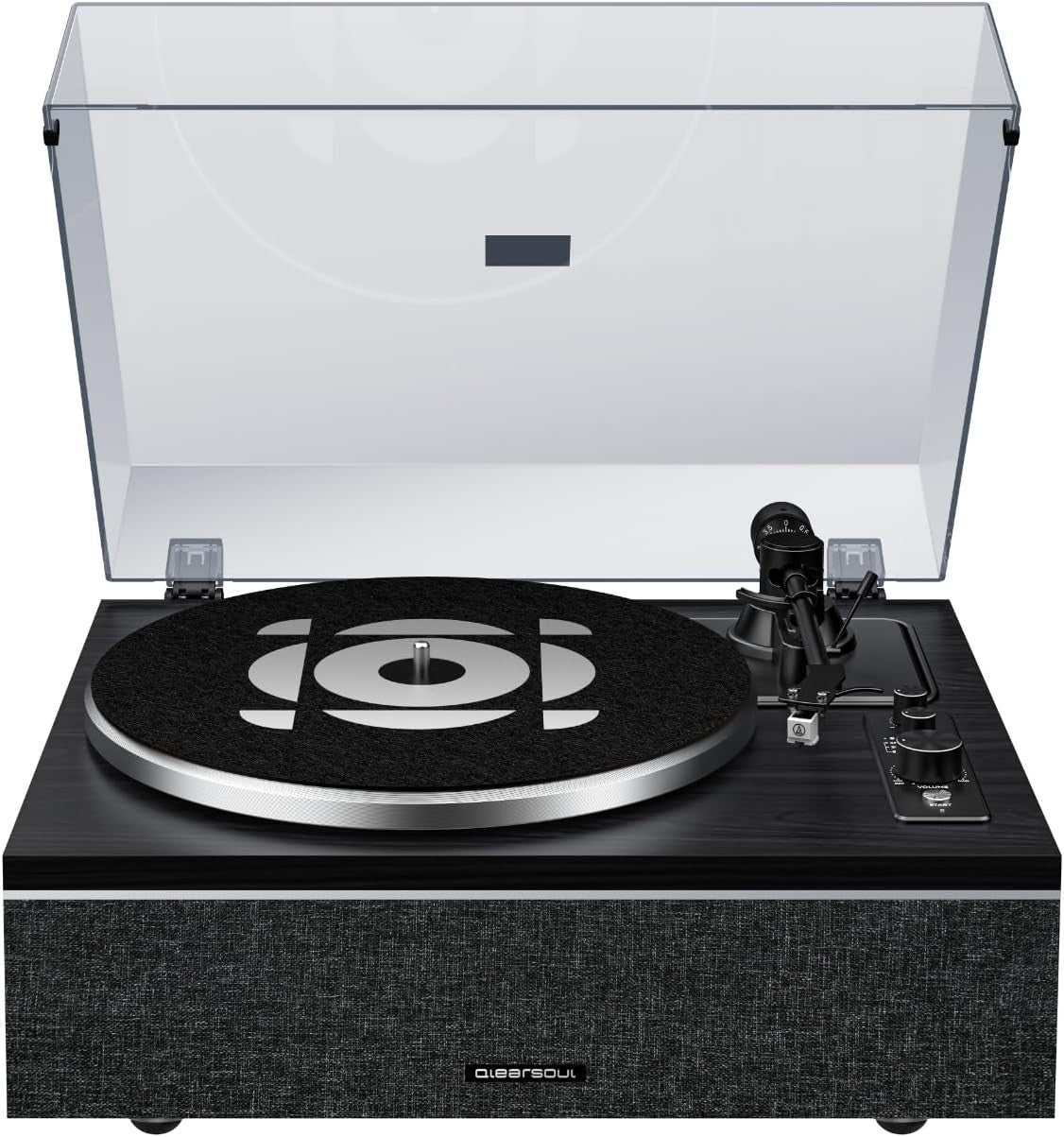 Vinyl Record Player | All-in-One Turntable with Speakers | Hi-Fi 4-Speaker Sound