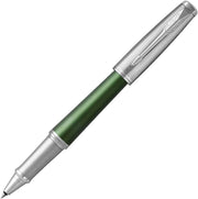 Fine Rollerball Pen Green Chrome Aluminium Ergonomic Gift Box