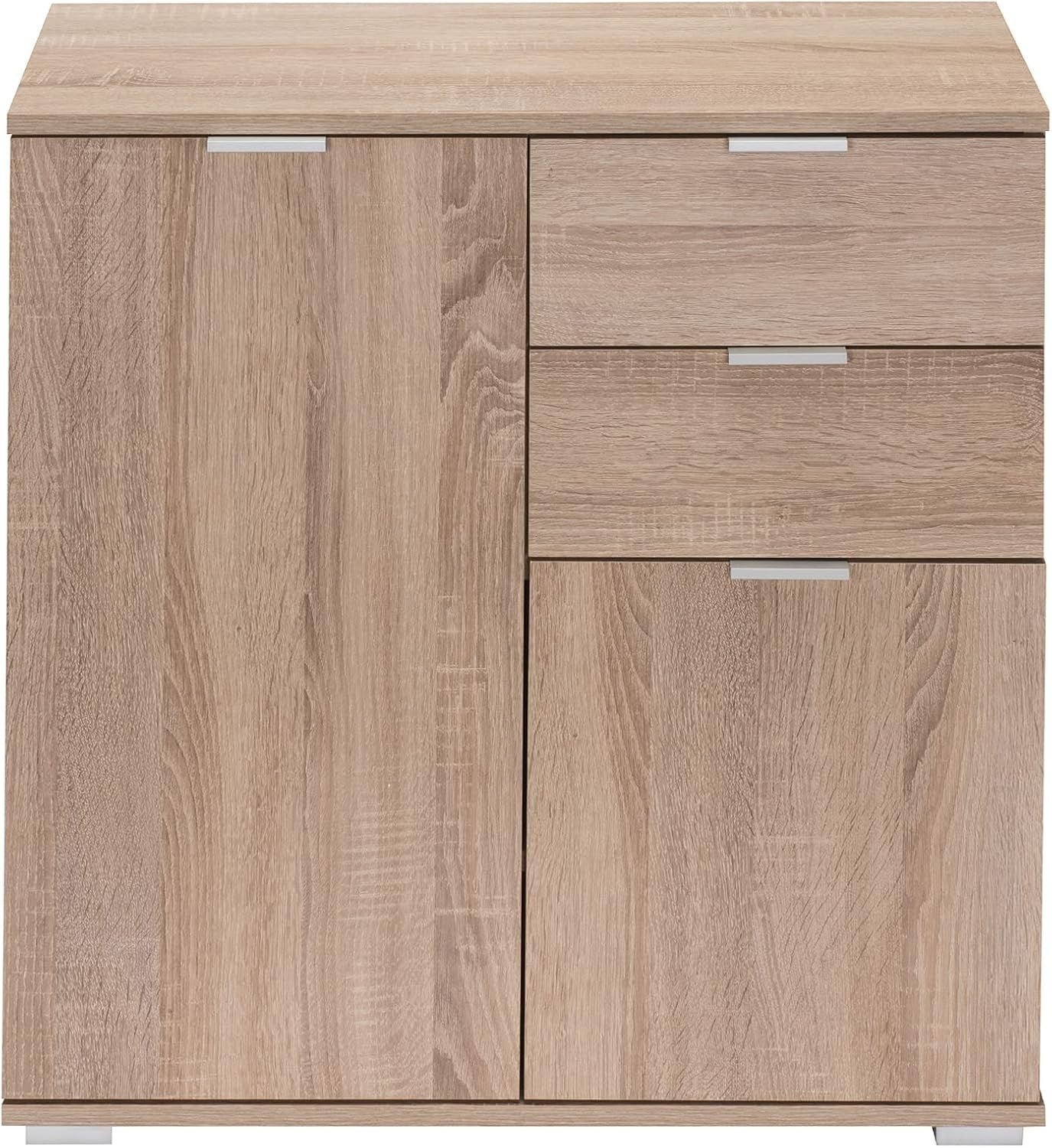 Oak Sideboard Storage Cabinet 2 Doors 2 Drawers Unit Hallway 71cm