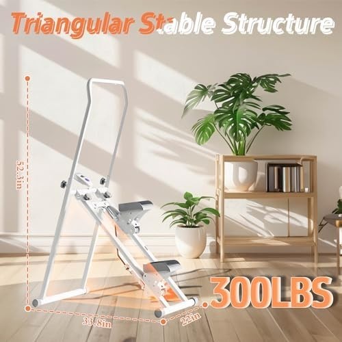 Vertical Climber Foldable Stair Stepper LCD Display Adjustable Incline Home