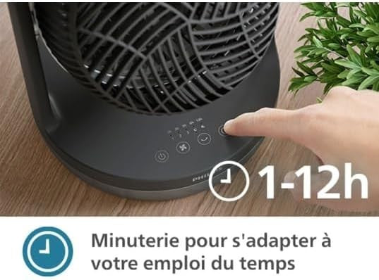 23 dB Quiet Table Fan – 180° Tilt Oscillating 3-Speed Cooling Fan for Office