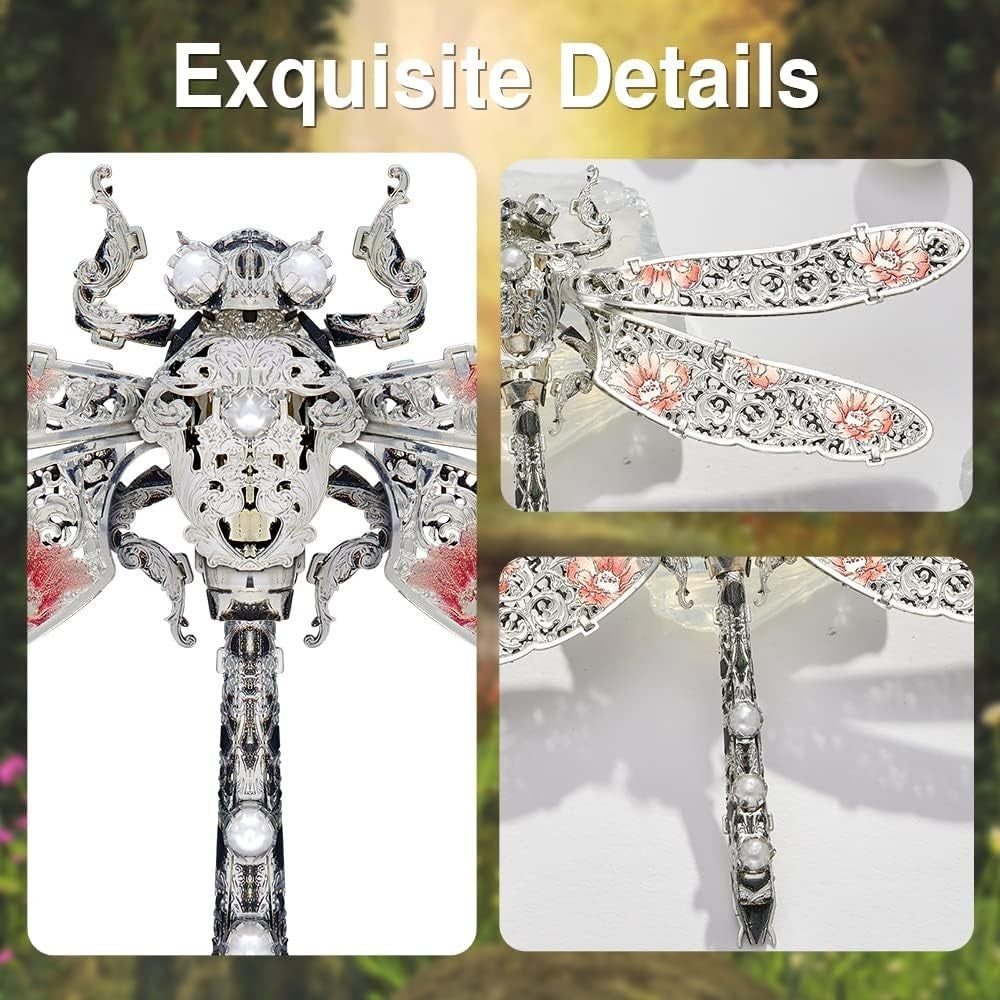 3D Metal Dragonfly Puzzle Kit for Adults, 304 Steel, Stress Relief Gift3D Metal