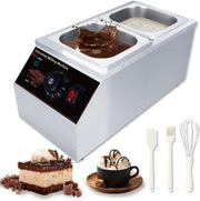 600W Chocolate Melting Machine 2x1.55L Tempering Pot Stainless Steel