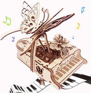 3D Wooden Piano Puzzle Kit for Adults | DIY Music Box Gift | 17x12cm Decor