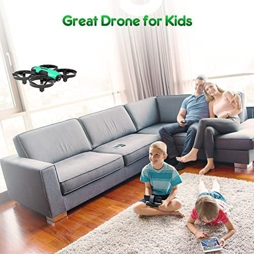 Mini Kids Drone with Adjustable Camera, Easy Fly, 2 Batteries & Crash Guard