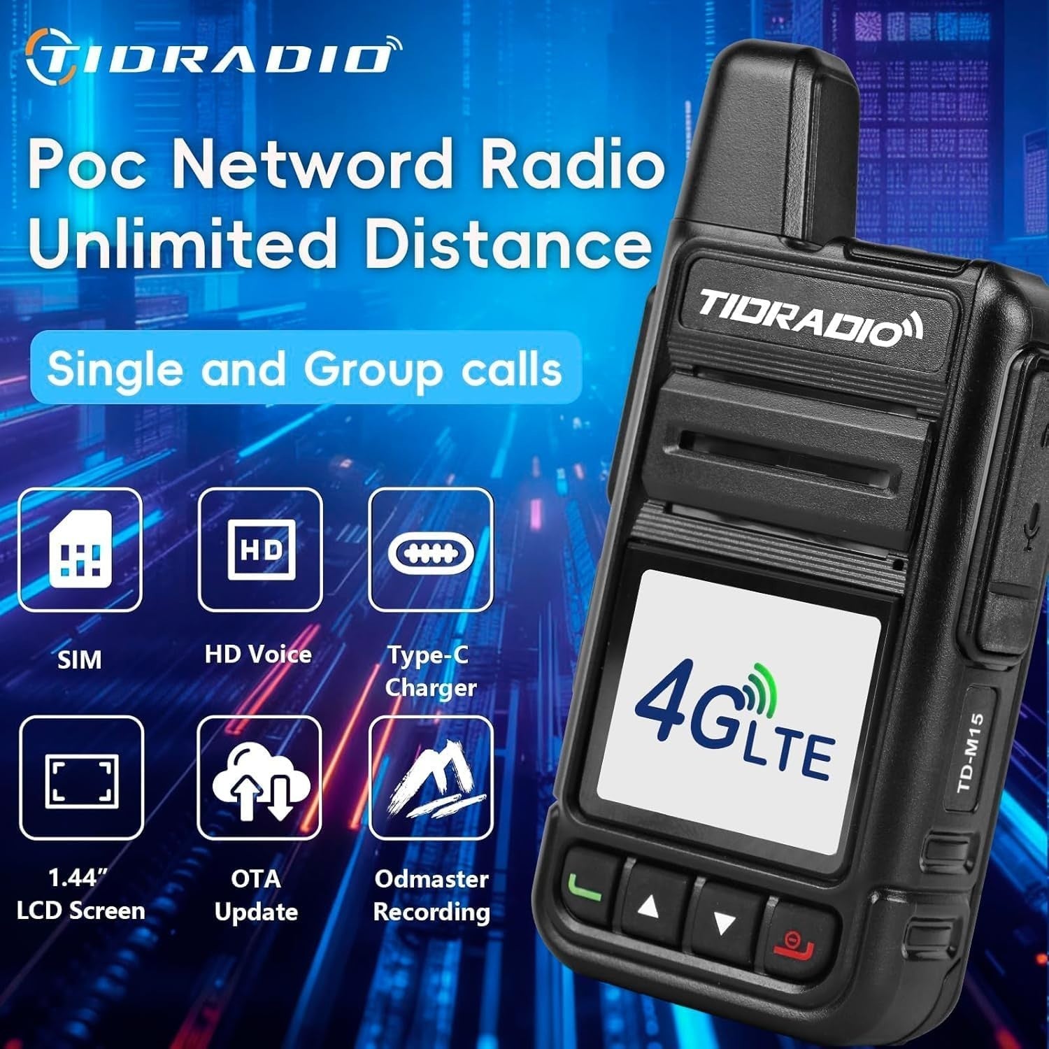 4G LTE POC Walkie Talkies 6 Pack Unlimited Range SIM Data Included