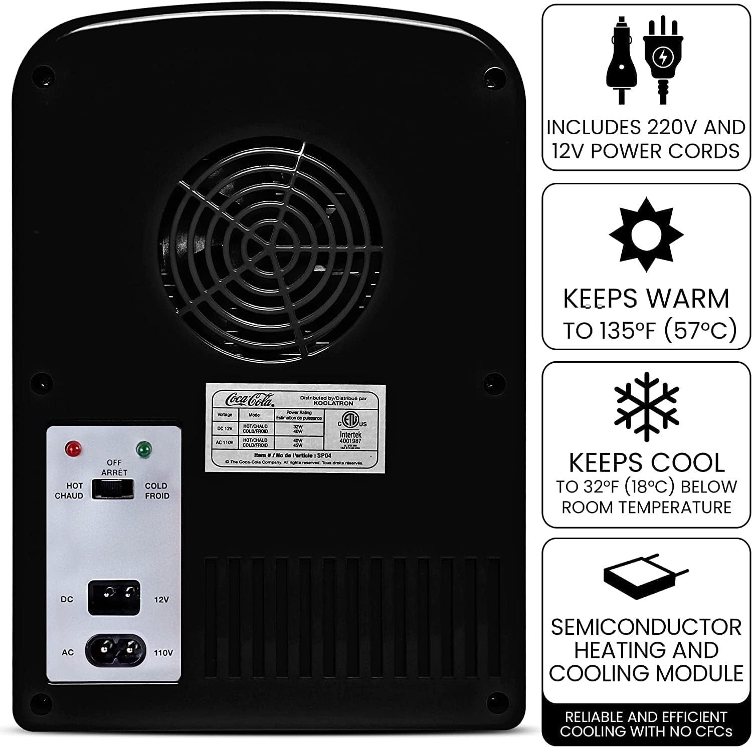 Portable Mini Fridge 4L AC/DC Cooler Warmer Bedroom Car Desk