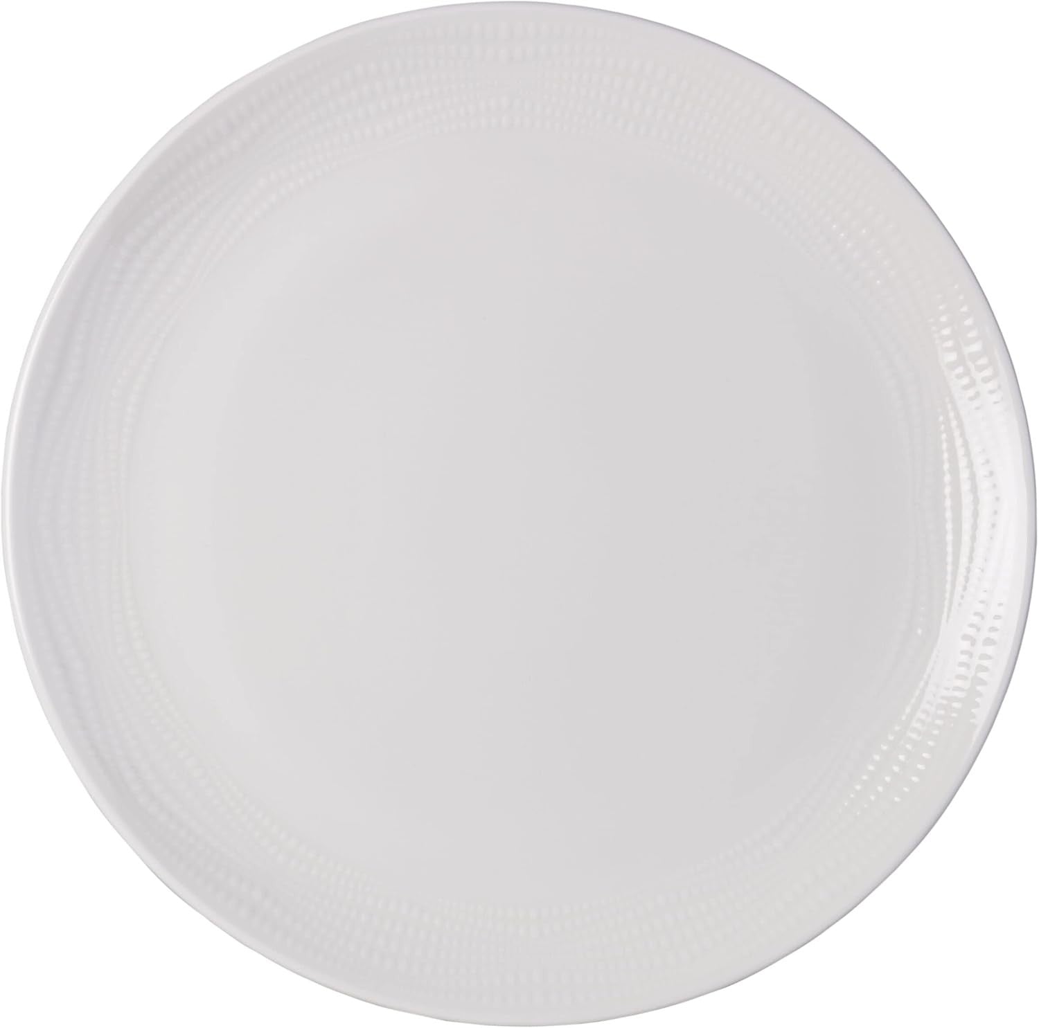 12 Piece Vegan Bone China Dinner Set Chip Resistant Plates Bowls White