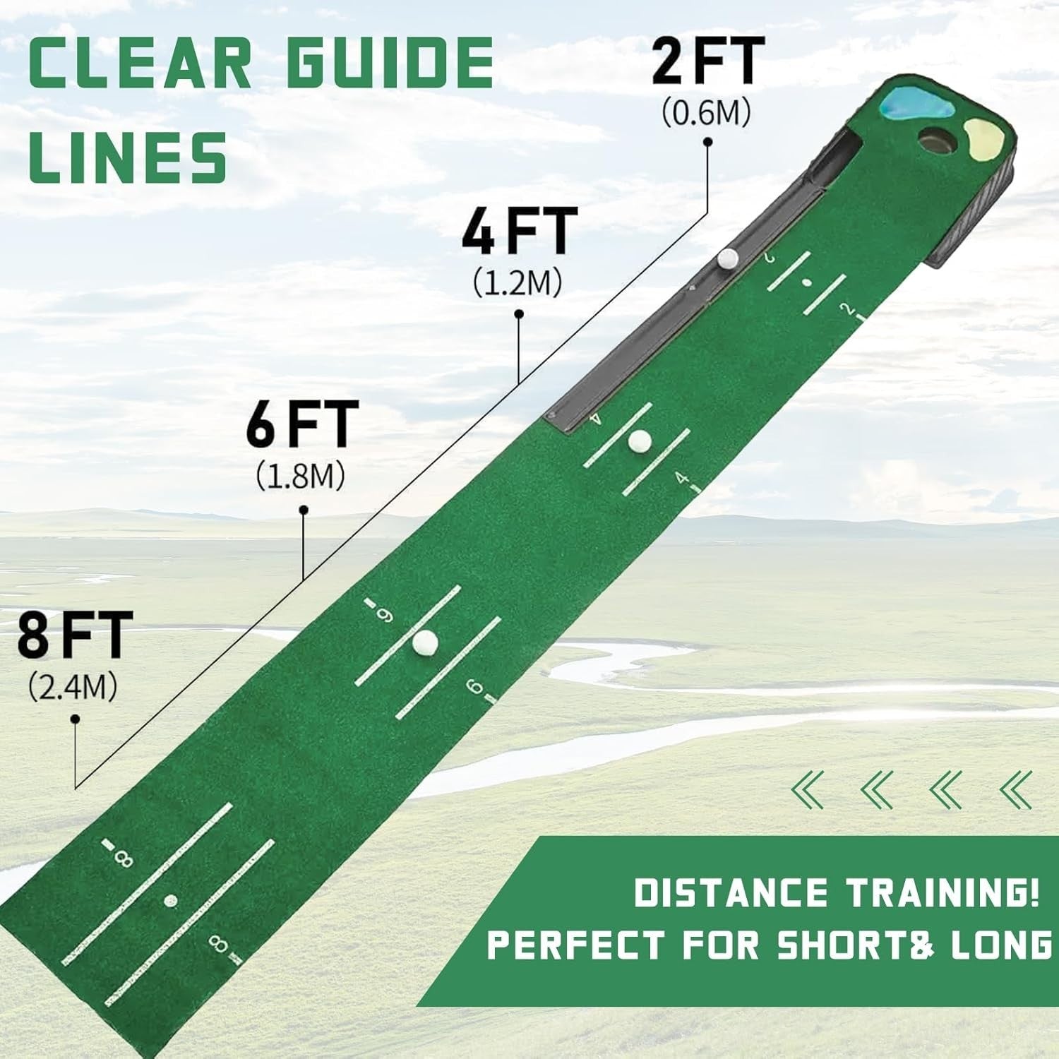 Golf Putting Mat Indoor Training Green Ball Return Non-Slip Practice Mat