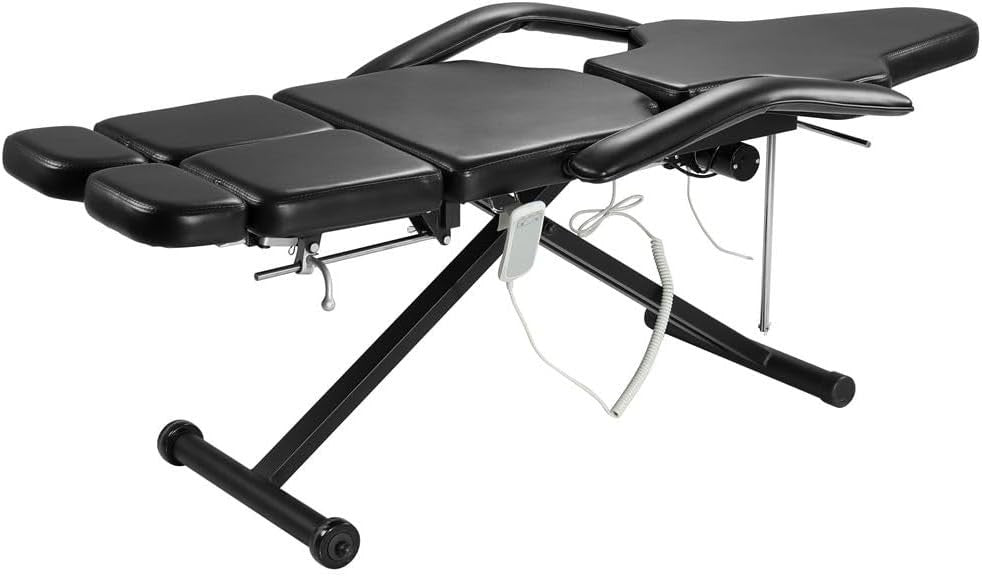 Electric Reclining Portable Massage Chair Adjustable Spa Therapy Bed