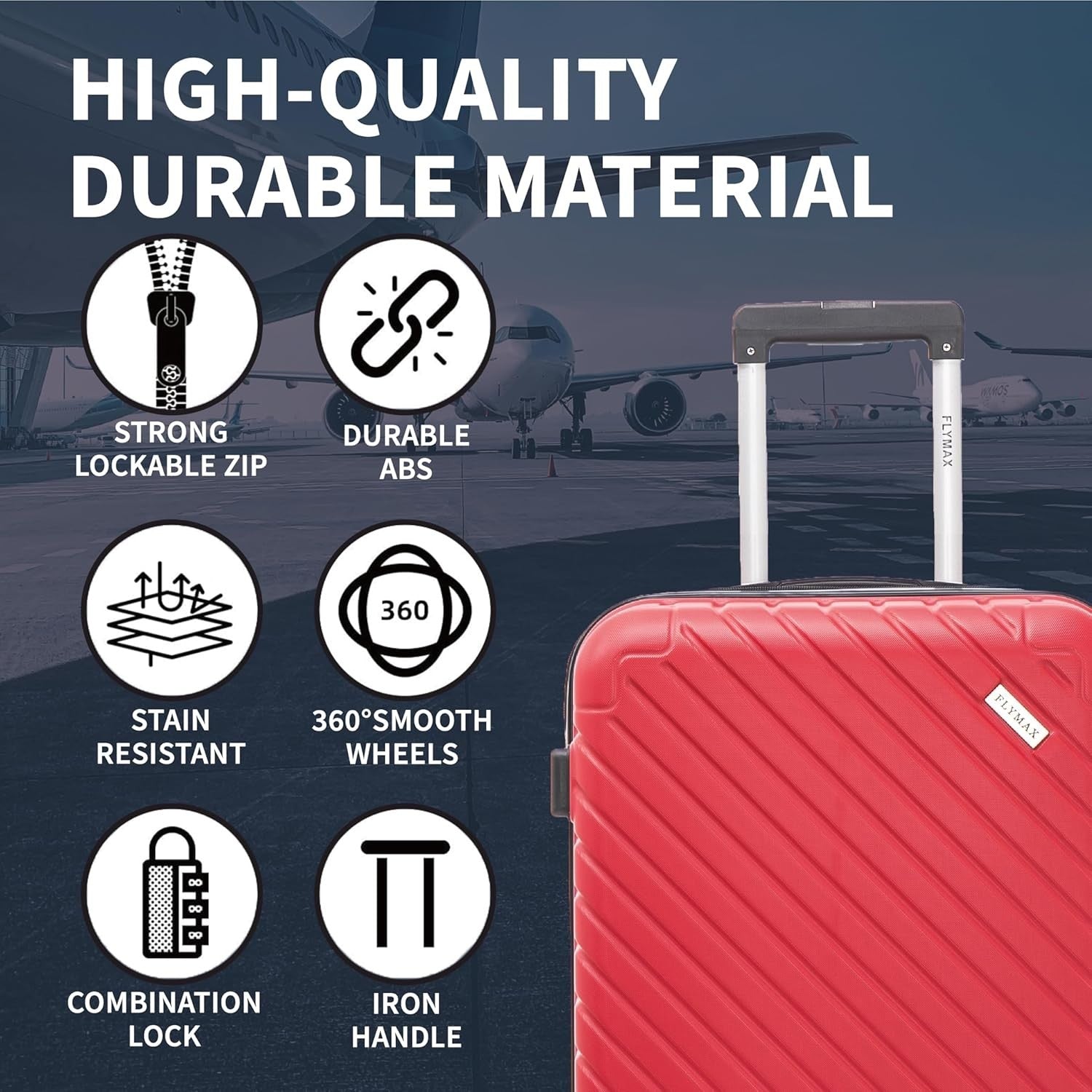 32 Inch Extra Large Suitcase Lightweight Hardshell 4 Wheel Check In