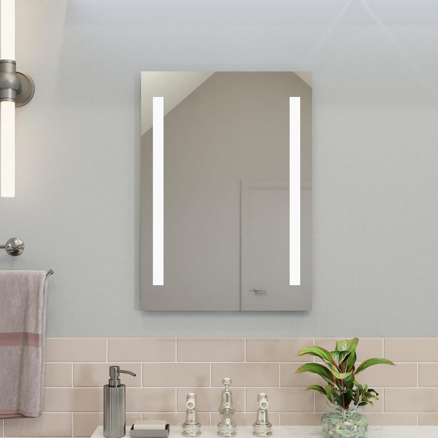 LED Bathroom Mirror Cabinet 70x50cm Wall Mounted Lighted Storage