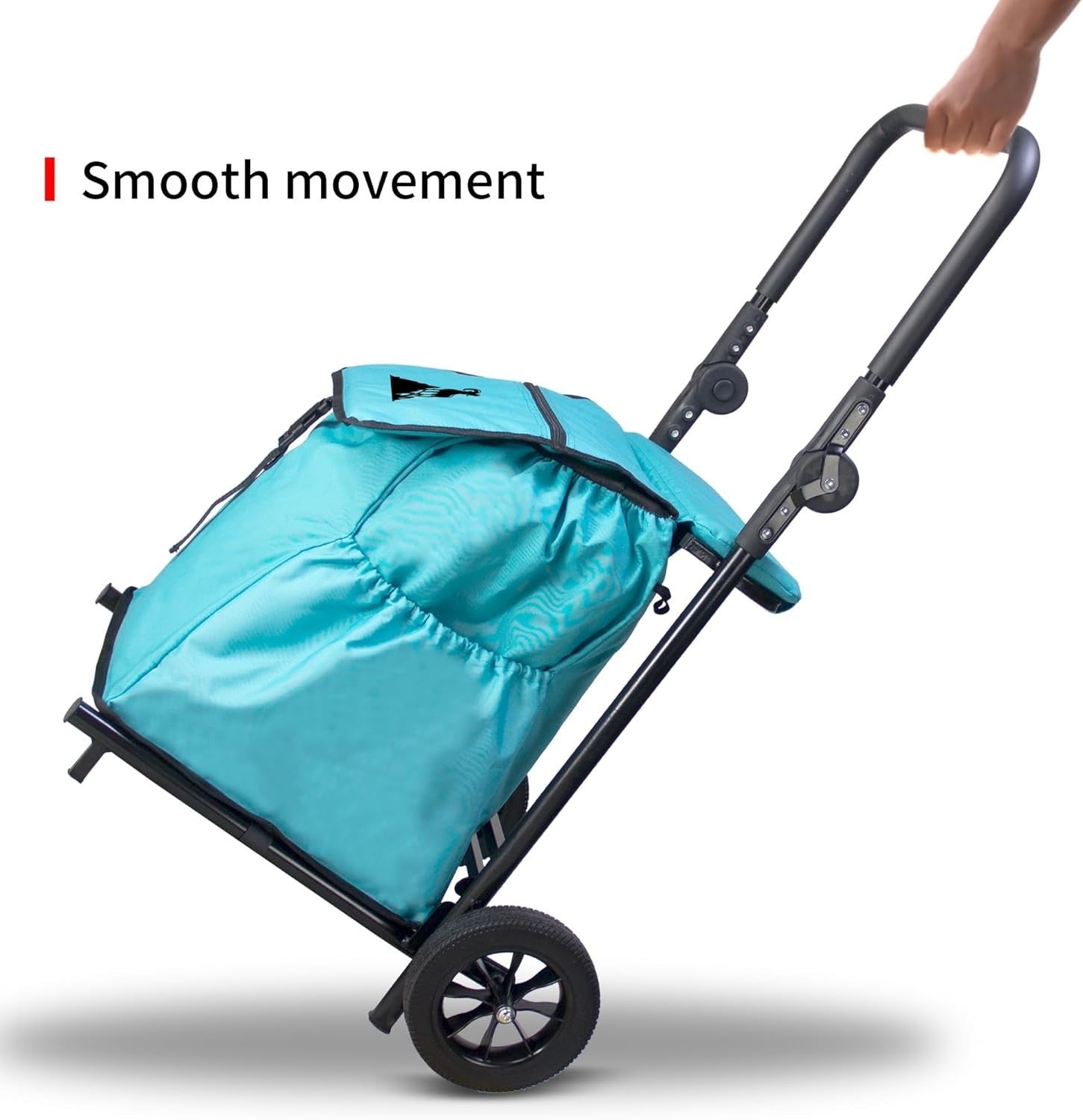 Heavy Duty Foldable Shopping Trolley Cart 110lbs Load 120L Bag Seat