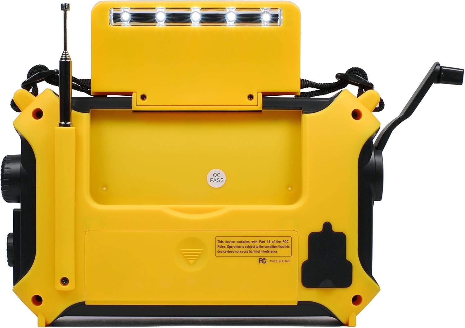 Emergency Weather Alert Radio Solar Hand Crank AM FM SW 7 Band Yellow