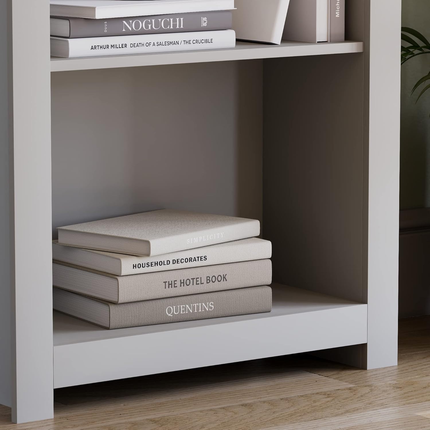 5 Tier Grey Oak Ladder Bookcase – Tall Modern Display Storage Shelf Unit 175cm